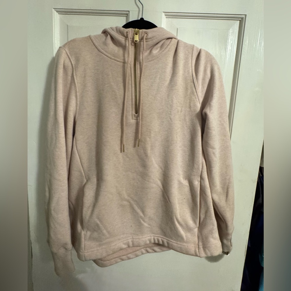 Pink, half zip hoodie